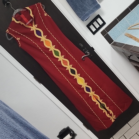 Vintage queen! Handmade Embroidered ethnic dress S - Picture 2 of 5